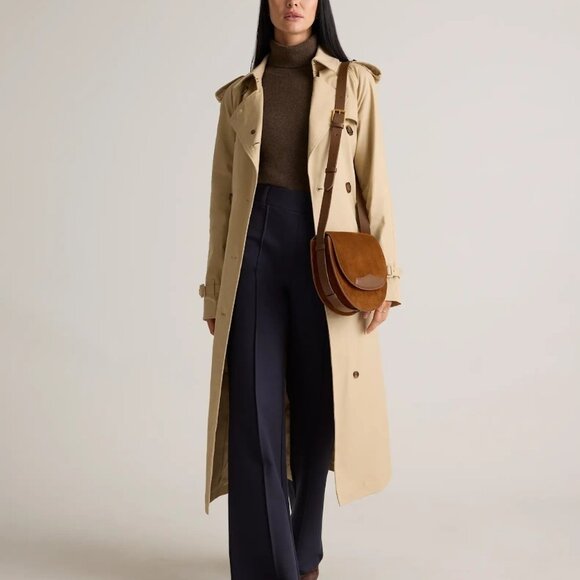 Quince Italian Suede Saddle Bag NEW - Picture 3 of 9